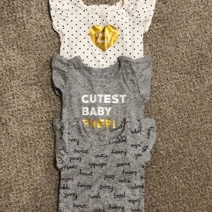 Baby girl T-shirt onsie bundle